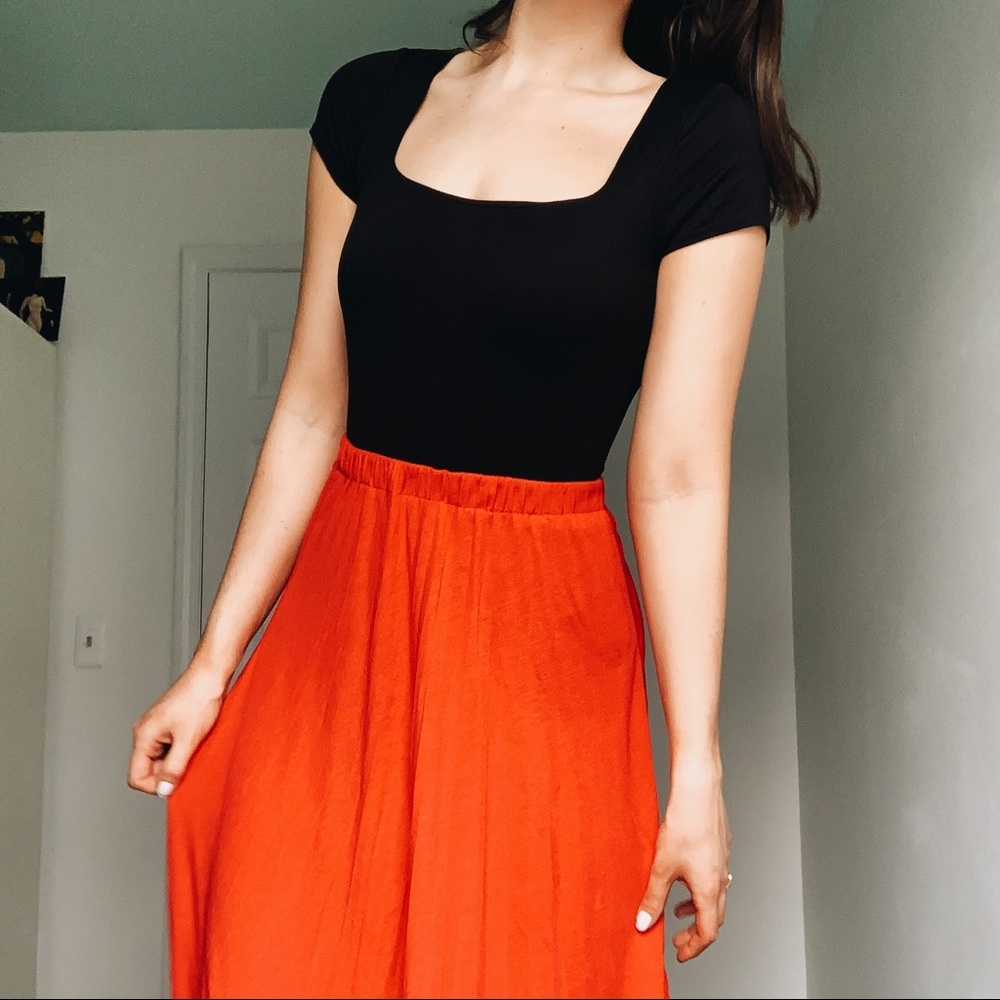 Red Maxi Skirt